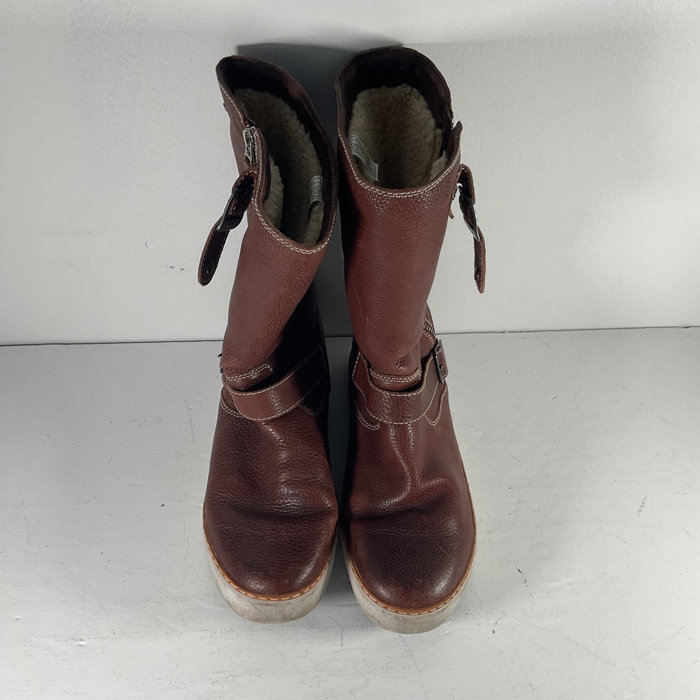 Brown Leather Women's Boots - Picture 3 of 9